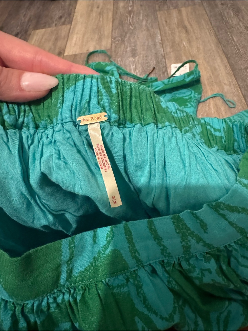 FreePeople Green Floral Maxi Skirt - Women's Tropical Print Skirt - Picture 7 of 7